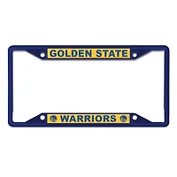 Cadre de plaque d'immatriculation WinCraft Golden State Warriors couleur chrome