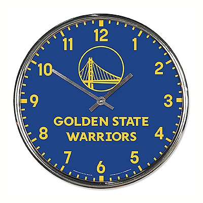 Horloge murale chromée WinCraft Golden State Warriors