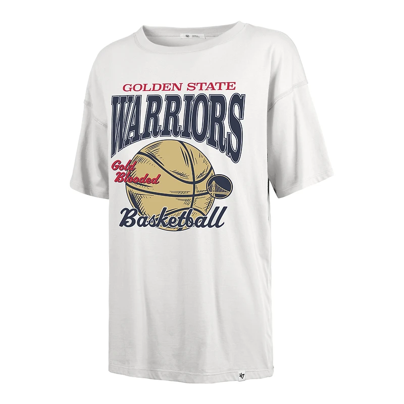 Women's '47  White Golden State Warriors City Edition Down Court Sadie T-Shirt