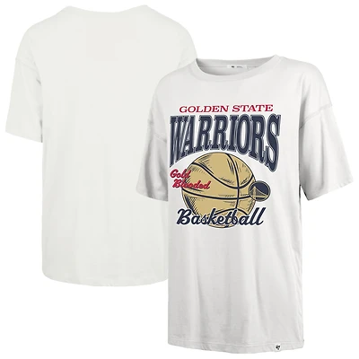 Women's '47 White Golden State Warriors City Edition Down Court Sadie T-Shirt