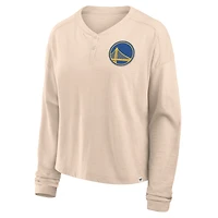 T-shirt à manches longues Fanatics Natural Golden State Warriors Boxed Out Drop Fashion pour femmes