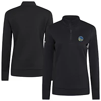 Pull-over noir à fermeture éclair quart de tour pour femme Golden State Warriors Levelwear