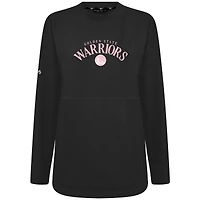 Women's Levelwear  Black Golden State Warriors Mother's Day Beaudry Arched Pullover Sweatshirt