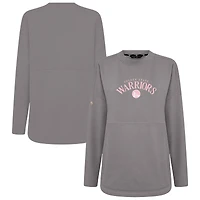 Women's Levelwear  Gray Golden State Warriors Mother's Day Beaudry Arched Pullover Sweatshirt