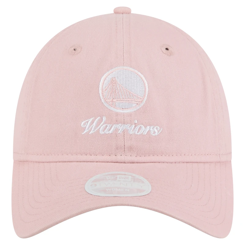 Casquette ajustable Gameday Preppy 9TWENTY rose New Era pour femme des Golden State Warriors