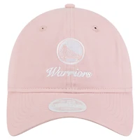 Casquette ajustable Gameday Preppy 9TWENTY rose New Era pour femme des Golden State Warriors