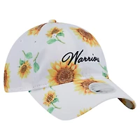 Women's New Era  White Golden State Warriors Adventure Flower 9TWENTY Adjustable Hat