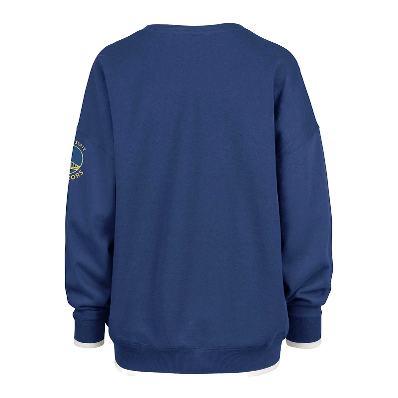 Sweat-shirt oversize pour femme Golden State Warriors Rise Wax Pack Daze '80s Blue '47
