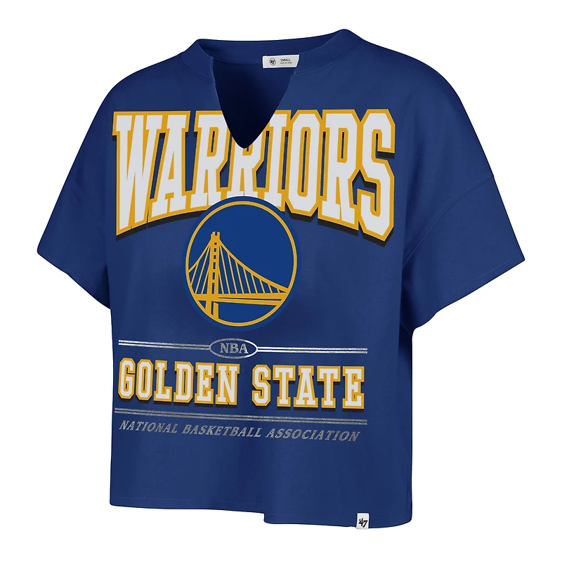 T-shirt oversize à col cranté Elation « 47 Royal Golden State Warriors » pour femme