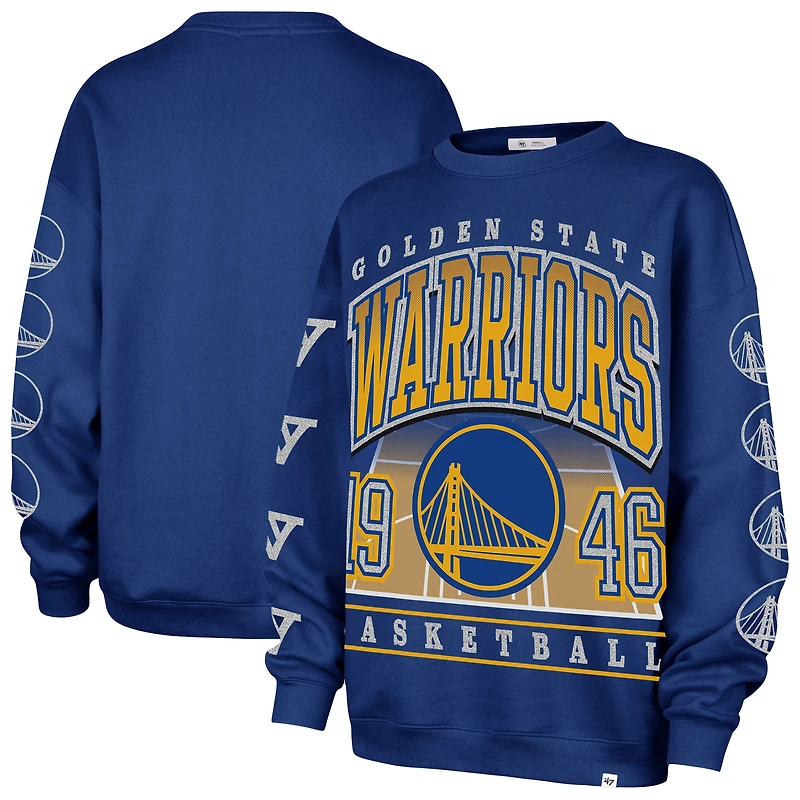 Sweat-shirt surdimensionné « 47 Royal Golden State Warriors Go Big » pour femme