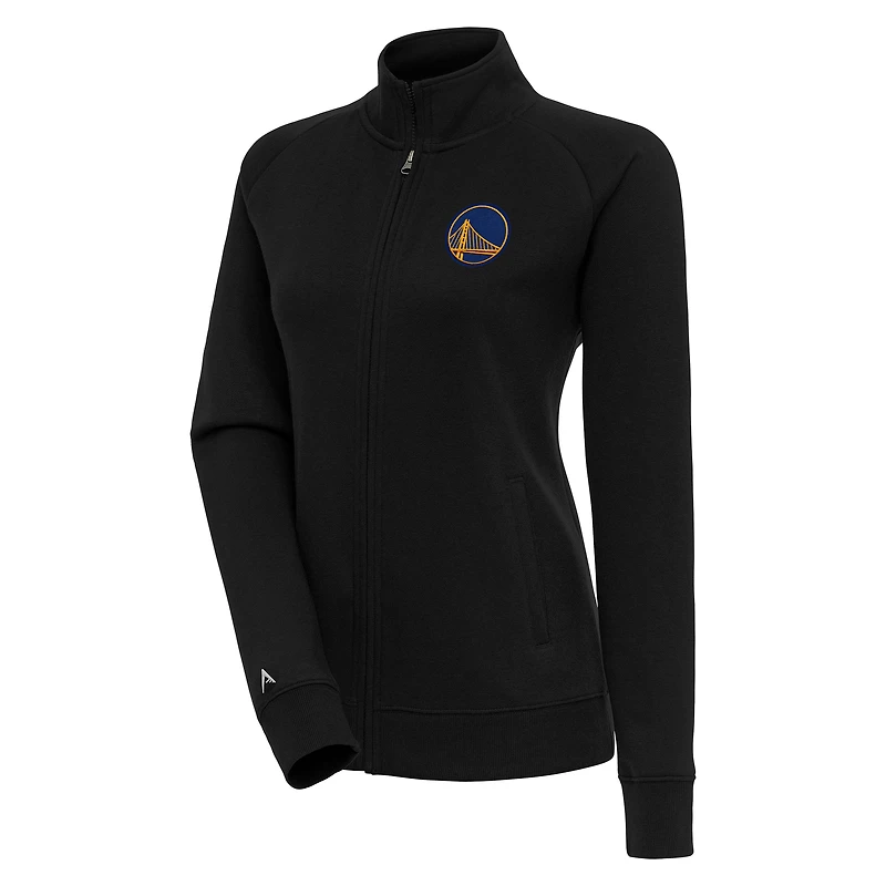 Veste zippée intégrale Victory noire Antigua pour femme des Golden State Warriors
