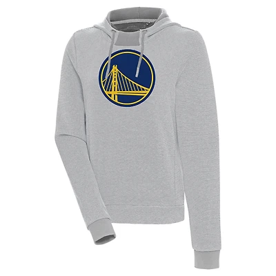Sweat à capuche tri-blend Axe Bunker gris Antigua pour femme des Golden State Warriors