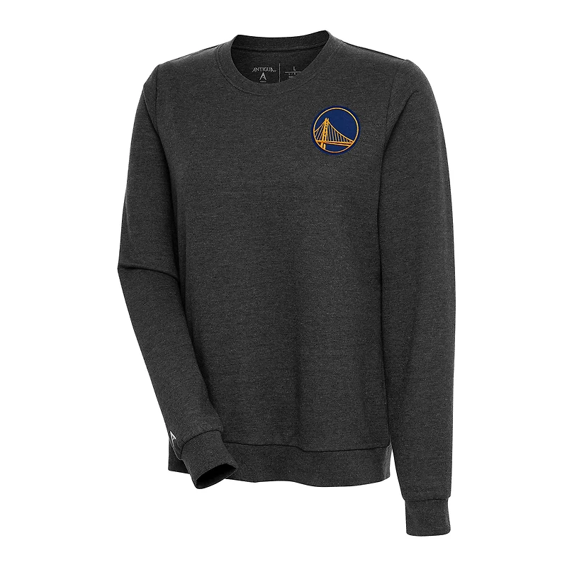 Sweat-shirt à capuche Antigua Heather Black pour femme des Golden State Warriors
