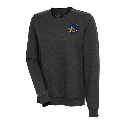 Sweat-shirt à capuche Antigua Heather Black pour femme des Golden State Warriors