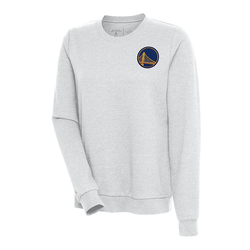Sweat-shirt à capuche Antigua Heather Grey pour femme des Golden State Warriors