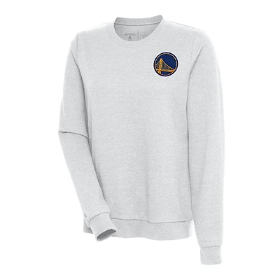 Sweat-shirt à capuche Antigua Heather Grey pour femme des Golden State Warriors