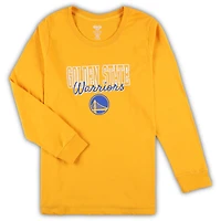 Ensemble de nuit grande taille pour femme Concepts Sport Gold/Heather Grey Los Angeles Lakers, haut à manches longues et short
