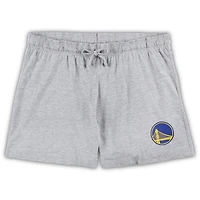 Ensemble de nuit grande taille pour femme Concepts Sport Gold/Heather Grey Los Angeles Lakers, haut à manches longues et short