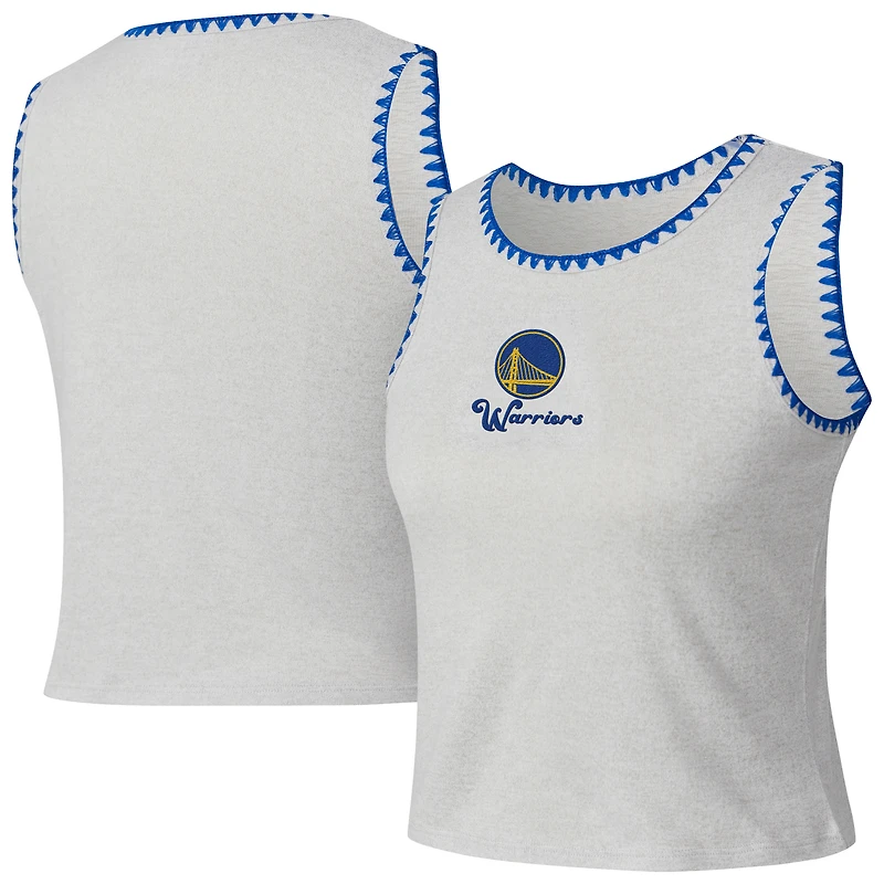 Women's Concepts Sport Gray Golden State Warriors Neptune Hacci Knit Tank Top