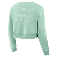 Sweat-shirt court Fanatics Mint Golden State Warriors Studio Tri-Blend pour femme