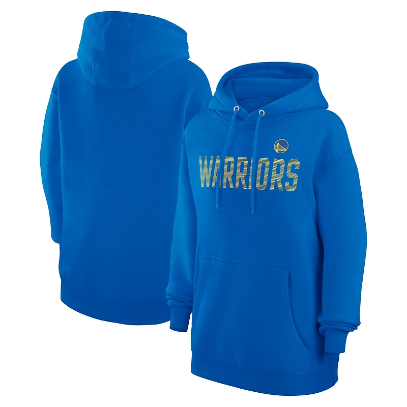 Sweat à capuche imprimé pois G-III 4Her par Carl Banks Royal Golden State Warriors pour femme