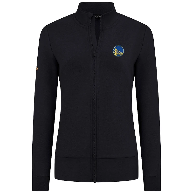 Veste zippée intégrale noire pour femme Levelwear Golden State Warriors Shine