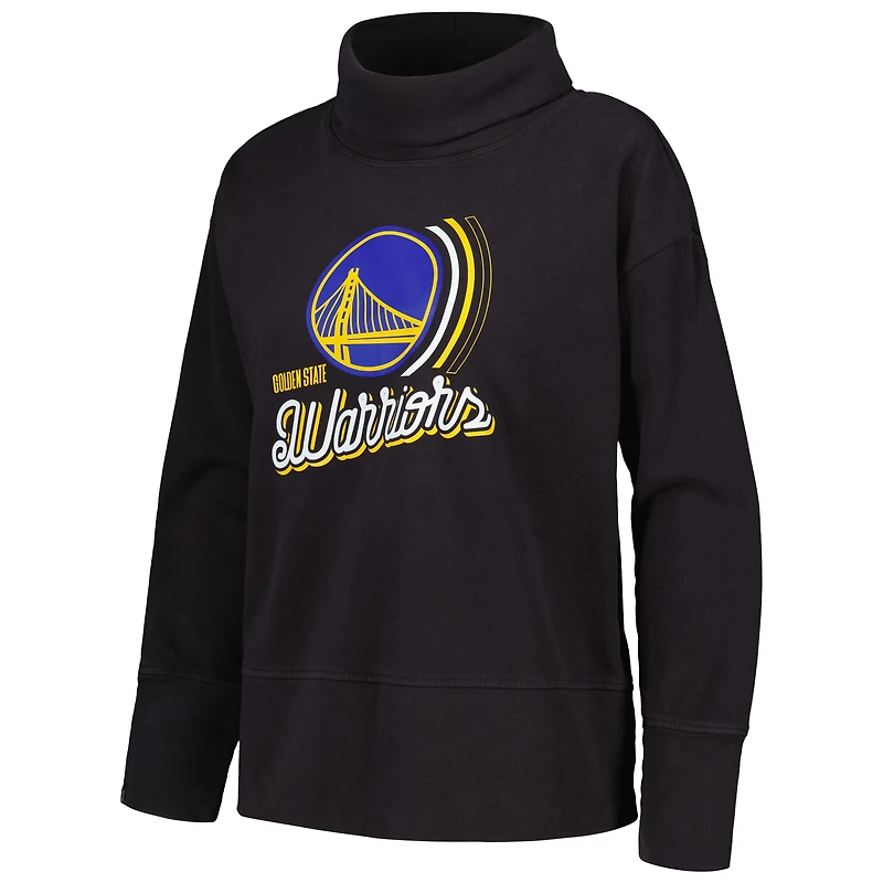 Sweat-shirt noir Levelwear Golden State Warriors Sunset pour femmes