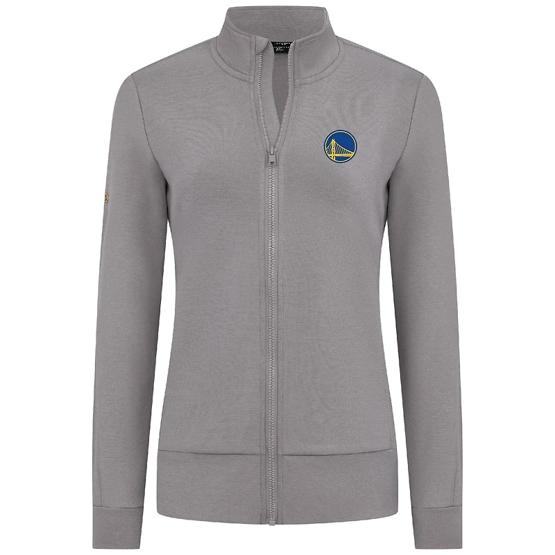Women's Levelwear Gray Golden State Warriors Shine Full-Zip Jacket