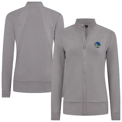 Veste zippée intégrale Shine grise pour femme des Golden State Warriors de Levelwear