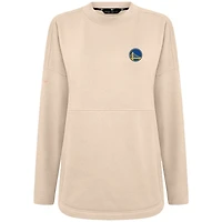 Women's Levelwear Khaki Golden State Warriors Beaudry Pullover Sweatshirt
