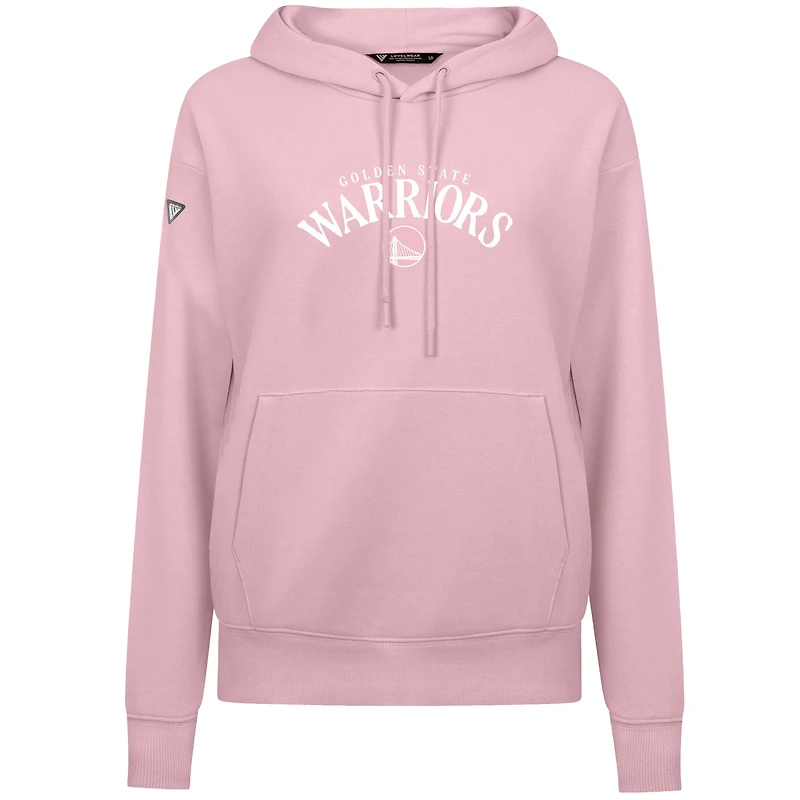 Women's Levelwear  Light Pink Golden State Warriors Mother's Day Adorn Arched Pullover Hoodie