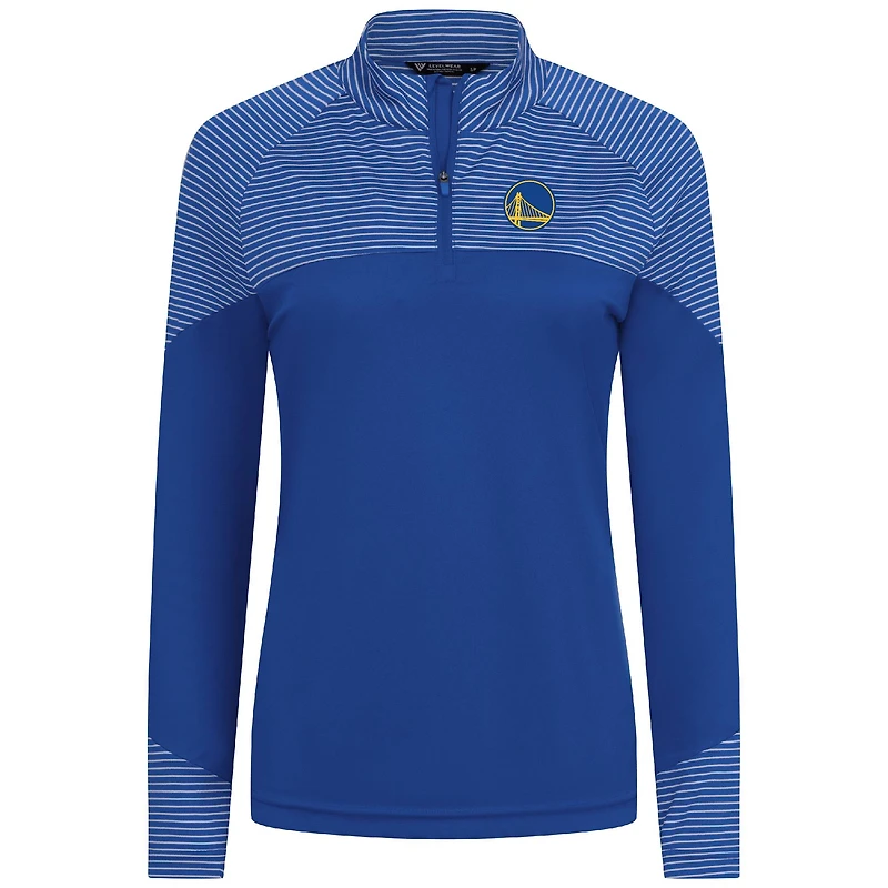 Haut à glissière quart de tour rayures classiques Levelwear Royal Golden State Warriors pour femme
