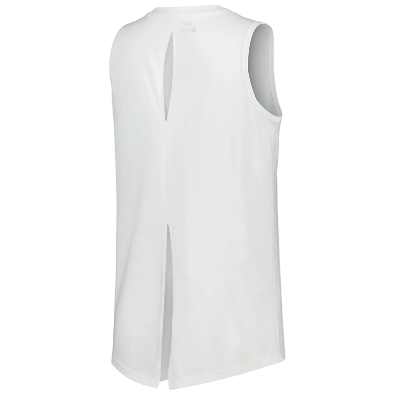 Débardeur blanc Golden State Warriors Paisley Peekaboo pour femmes Levelwear