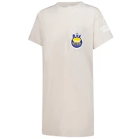 Robe t-shirt crème sans effort à trois mélanges pour femme des Golden State Warriors