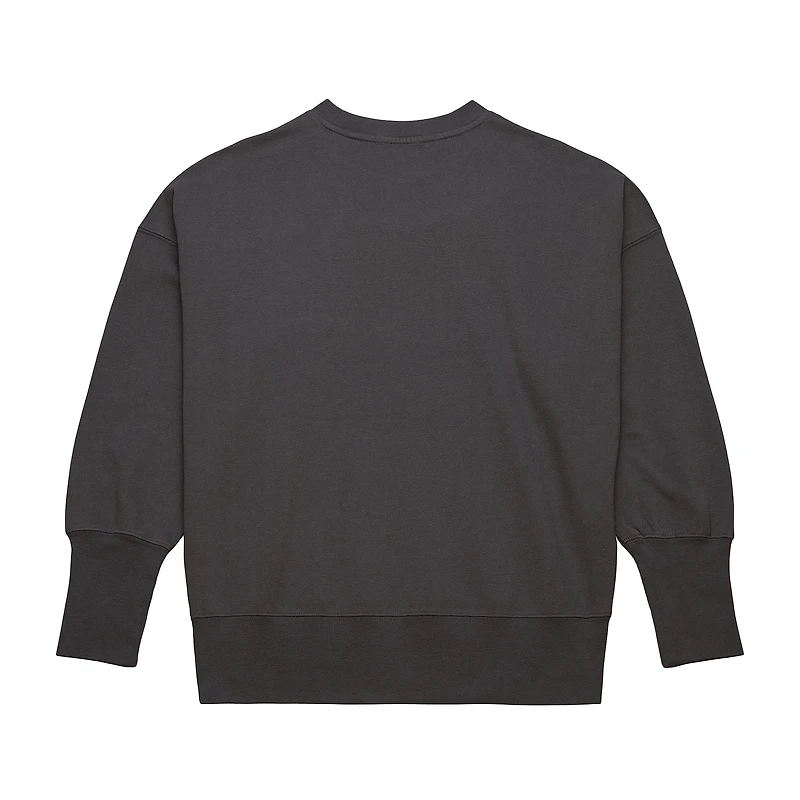 Sweat-shirt léger noir pour femme Mitchell & Ness Golden State Warriors Hardwood Classics