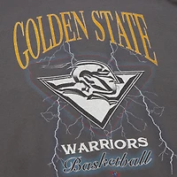 Sweat-shirt léger noir pour femme Mitchell & Ness Golden State Warriors Hardwood Classics