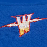 Women's Mitchell & Ness  Royal Golden State Warriors Hardwood Classics Script Lightweight Sweatshirt
