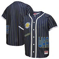 Women's Mitchell & Ness x DANNIJO  Blue Golden State Warriors Fashion Baseball Jersey