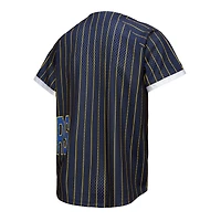 Women's Mitchell & Ness x DANNIJO  Blue Golden State Warriors Fashion Baseball Jersey