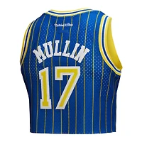 Maillot de basket-ball court tendance pour femme Mitchell & Ness x DANNIJO Chris Mullin Royal Golden State Warriors
