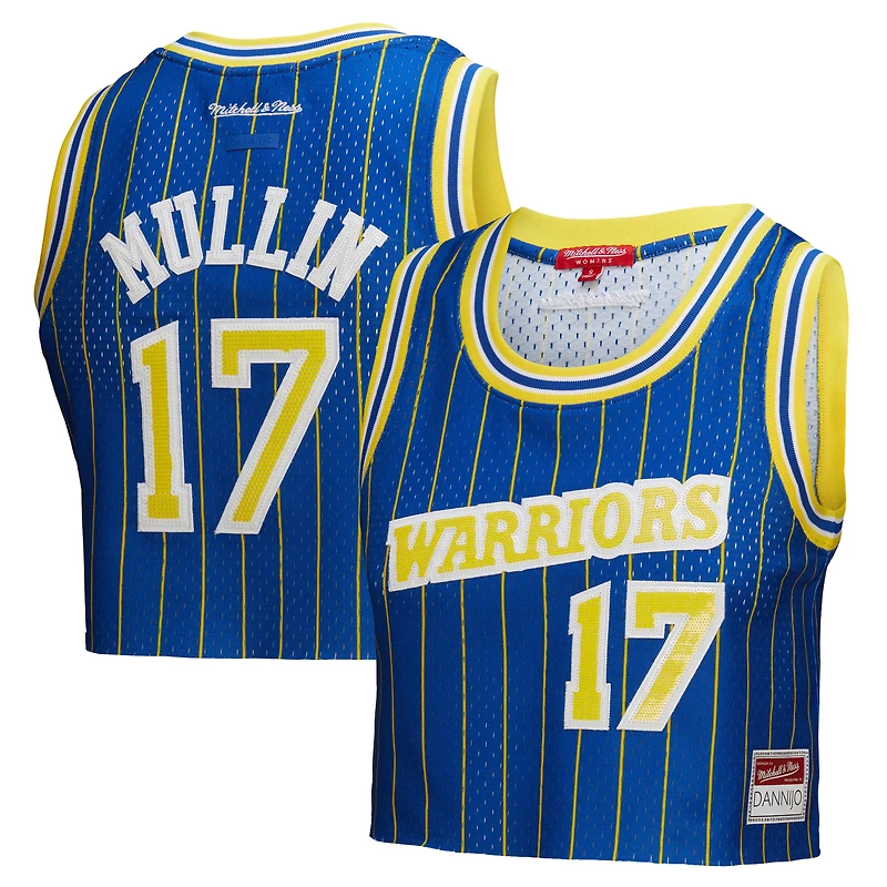 Maillot de basket-ball court tendance pour femme Mitchell & Ness x DANNIJO Chris Mullin Royal Golden State Warriors