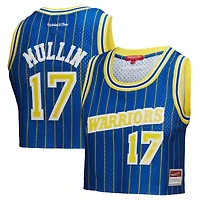 Maillot de basket-ball court tendance pour femme Mitchell & Ness x DANNIJO Chris Mullin Royal Golden State Warriors