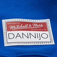 Women's Mitchell & Ness x DANNIJO  Gold/Royal Golden State Warriors Blocked Pullover Sweatshirt