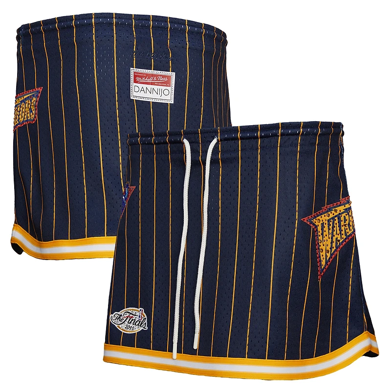 Women's Mitchell & Ness x DANNIJO  Navy Golden State Warriors Micro Skirt
