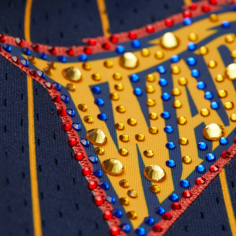 Women's Mitchell & Ness x DANNIJO  Navy Golden State Warriors Micro Skirt