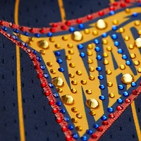 Women's Mitchell & Ness x DANNIJO  Navy Golden State Warriors Micro Skirt