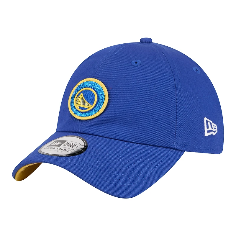 Casquette New Era Royal Golden State Warriors Sparkle pour femme, style classique décontracté et ajustable