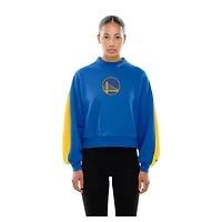 Sweat-shirt à manches ballon New Era Royal Golden State Warriors Sport Night pour femme