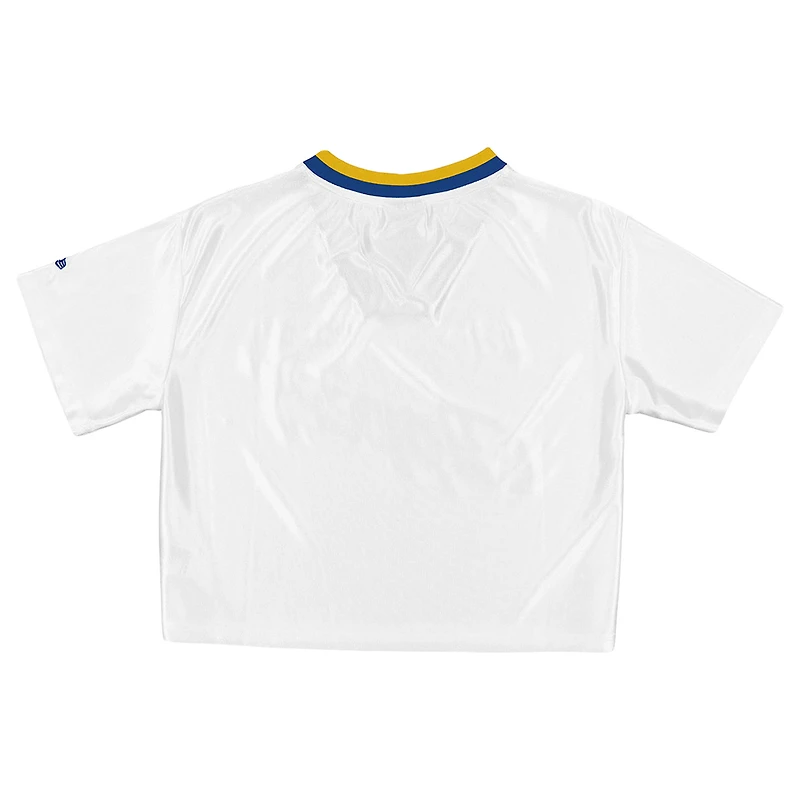 Women's New Era White Golden State Warriors Sport Classics Capsule Boxy Cropped Fashion Jersey