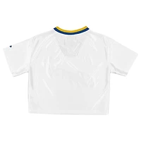 Women's New Era White Golden State Warriors Sport Classics Capsule Boxy Cropped Fashion Jersey